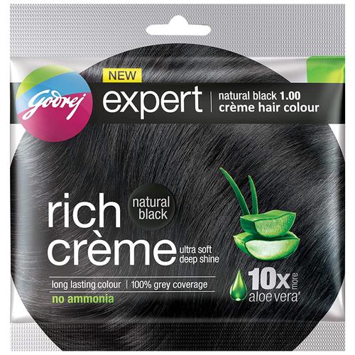 Godrej Expert Rich Natural Black Crème Hair Color Shampoo 20ml